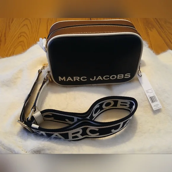 Marc Jacobs Black, Tan And Cream Crossbody Bag NWT - Picture 3 of 7